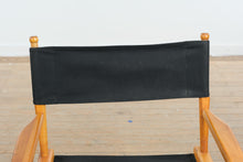 Load image into Gallery viewer, Pair of Vintage Wooden Director’s Chairs with Black Canvas Seats &amp; Backs
