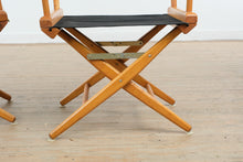 Load image into Gallery viewer, Pair of Vintage Wooden Director’s Chairs with Black Canvas Seats &amp; Backs
