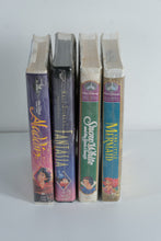 Load image into Gallery viewer, Factory-Sealed Disney VHS Lot – Aladdin, Fantasia, Snow White, The Little Mermaid – Masterpiece &amp; Classics Editions – Retro Display &amp; Collector Set
