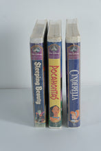 Load image into Gallery viewer, Factory-Sealed Disney Princess VHS Trio – Sleeping Beauty, Pocahontas, Cinderella – Masterpiece Collection
