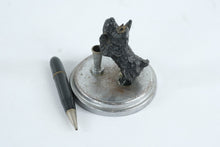 Load image into Gallery viewer, Vintage Scottie Dog Pen Holder Desk Stand Cast Metal Terrier Base
