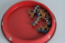 Load image into Gallery viewer, Dachshund Dog Tic Tac Toe Game – Bone &amp; Paw Print Design with Sculpted Dachshund Playing Pieces
