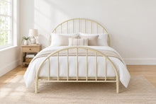 Load image into Gallery viewer, Vintage Cream Metal Arched Full Size Bed
