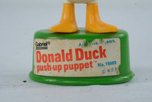 Load image into Gallery viewer, 1977 Gabriel Disney Donald Duck Push Up Puppet Toy Hong Kong 4 Inch
