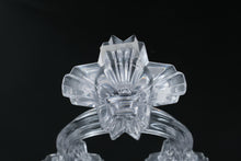 Load image into Gallery viewer, Crystal Double Candle Holder • Elegant U-Shaped Design • 6.5" Sparkling Two-Taper Candlestick
