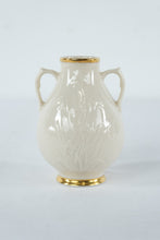 Load image into Gallery viewer, Lenox Ivory Porcelain Bud Vase Gold Trim Double Handle USA
