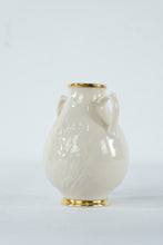 Load image into Gallery viewer, Lenox Ivory Porcelain Bud Vase Gold Trim Double Handle USA
