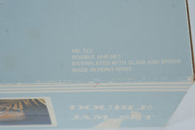 Load image into Gallery viewer, Silverplate Double Jam / Condiment Set – Superb Silver (Made in Hong Kong) w/ Original Box
