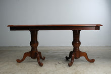 Load image into Gallery viewer, Traditional Mahogany Double Pedestal Dining Table with Banded Top
