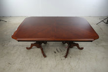 Load image into Gallery viewer, Traditional Mahogany Double Pedestal Dining Table with Banded Top
