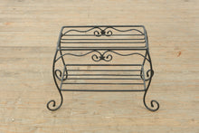 Load image into Gallery viewer, Wrought Iron Two-Tier Stand – 19” Wide Decorative Plant or Storage Rack
