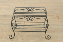 Load image into Gallery viewer, Wrought Iron Two-Tier Stand – 19” Wide Decorative Plant or Storage Rack
