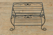 Load image into Gallery viewer, Wrought Iron Two-Tier Stand – 19” Wide Decorative Plant or Storage Rack
