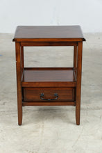 Load image into Gallery viewer, Traditional Cherry Finish One Drawer End Table with Shelf
