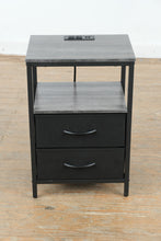 Load image into Gallery viewer, Yoobure Nightstand with Charging Station and Fabric Drawers
