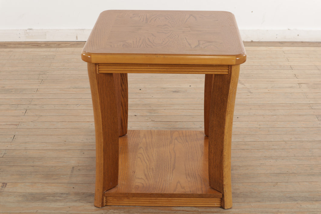 Double Tiered Oak Side Table