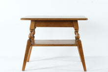 Load image into Gallery viewer, Solid Wood Two Tier Side Table with Turned Legs
