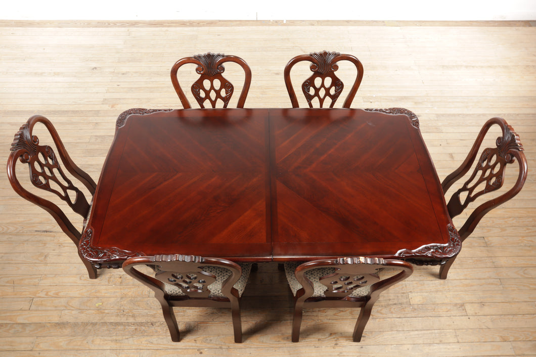 Royal Elm Double Pedestal Dining Set