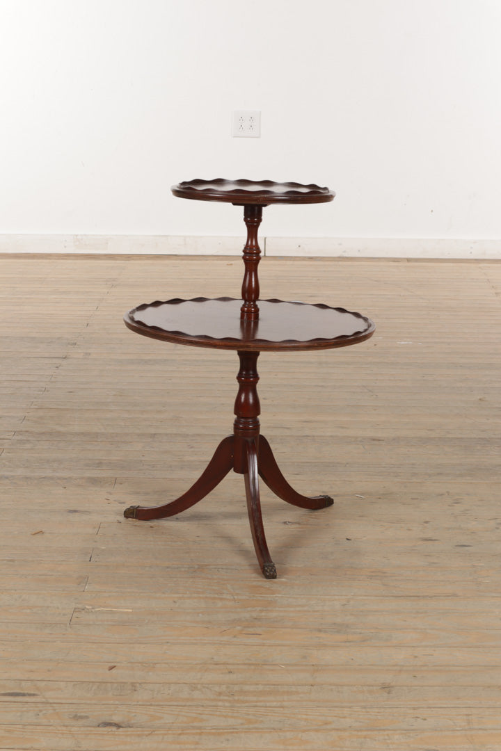 Double Tiered Mahogany Gallery Table Double Tiered Mahogany Gallery Table