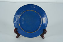 Load image into Gallery viewer, Chinese Cloisonné Dragon Decorative Plate – 5" Gold-Ground Enamel Plate with Clouds &amp; Waves – Display Stand Included
