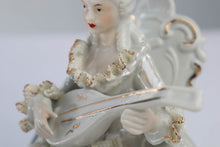 Load image into Gallery viewer, Dresden Sandizell Porcelain Lady with Instrument
