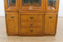 Load image into Gallery viewer, Drexel Passage Campaigner Illuminated China Cabinet with Glass Display
