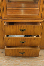 Load image into Gallery viewer, Drexel Passage Campaigner Illuminated China Cabinet with Glass Display
