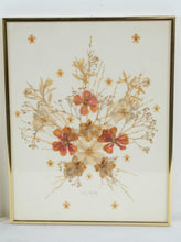 Load image into Gallery viewer, Sally Dowdy Framed Pressed Flower Art Pair Botanical Wall Decor 11x14
