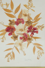 Load image into Gallery viewer, Sally Dowdy Framed Pressed Flower Art Pair Botanical Wall Decor 11x14
