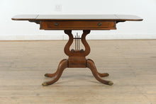 Load image into Gallery viewer, Drop-Leaf Console Table with Lyre Pedestal Base
