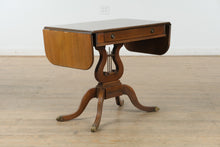 Load image into Gallery viewer, Drop-Leaf Console Table with Lyre Pedestal Base
