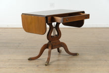 Load image into Gallery viewer, Drop-Leaf Console Table with Lyre Pedestal Base

