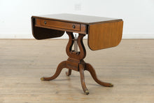 Load image into Gallery viewer, Drop-Leaf Console Table with Lyre Pedestal Base
