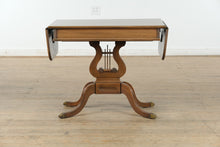 Load image into Gallery viewer, Drop-Leaf Console Table with Lyre Pedestal Base
