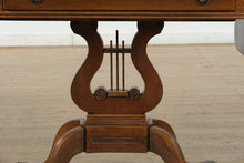 Load image into Gallery viewer, Drop-Leaf Console Table with Lyre Pedestal Base

