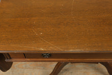 Load image into Gallery viewer, Drop-Leaf Console Table with Lyre Pedestal Base
