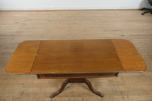 Load image into Gallery viewer, Drop-Leaf Console Table with Lyre Pedestal Base
