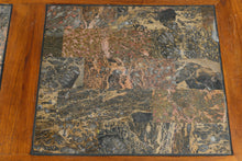 Load image into Gallery viewer, Drop Leaf Dining Table with Faux Stone Inlay and Twisted Iron Base
