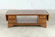 Load image into Gallery viewer, Traditional Drop Leaf Wood Coffee Table with Storage Drawers - Online Only
