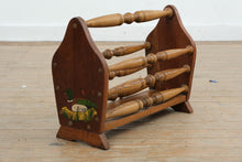 Load image into Gallery viewer, Duck Motif Wooden Magazine Rack with Turned Spindles
