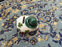 Load image into Gallery viewer, Lifton Shamrock Piggy Bank – Vintage Irish Pig Figurine with Green Hat &amp; Clover Accents
