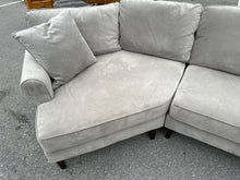 Load image into Gallery viewer, Large Haverty’s Beige Upholstered Sectional Sofa
