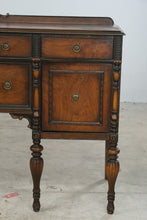 Load image into Gallery viewer, Antique 1920s Jacobean Revival Walnut Sideboard Buffet with Carved Turned Legs
