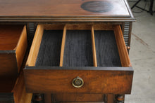 Load image into Gallery viewer, Antique 1920s Jacobean Revival Walnut Sideboard Buffet with Carved Turned Legs
