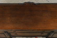 Load image into Gallery viewer, Antique 1920s Jacobean Revival Walnut Sideboard Buffet with Carved Turned Legs
