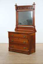 Load image into Gallery viewer, Antique Eastlake Dresser with Mirror – Late 1800s to Early 1900s
