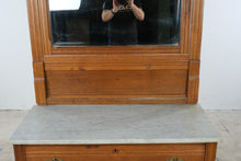 Load image into Gallery viewer, Antique Victorian Eastlake Oak Marble Top Dresser with Mirror
