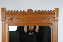 Load image into Gallery viewer, Antique Victorian Eastlake Oak Marble Top Dresser with Mirror
