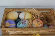 Load image into Gallery viewer, Easter Décor Bundle – Longaberger Woodcrafts Bunny Stand, Hand-Painted Egg Crate Display, Figurines &amp; Spring Accents
