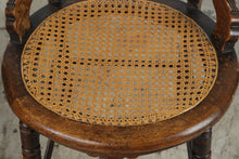 Load image into Gallery viewer, Pair of Antique Eastlake Carved Wood Cane Seat Side Chairs
